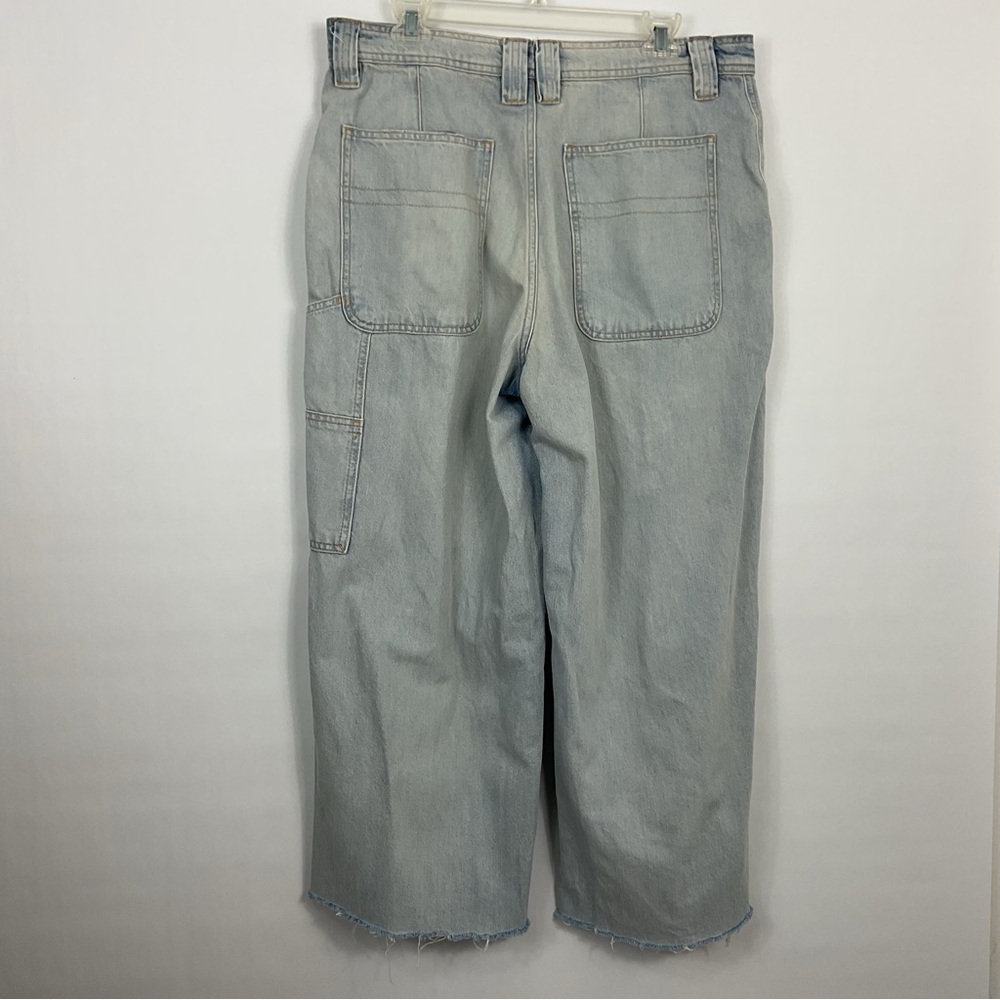 Free People Haywire High Rise Cargo Wide Leg Jeans‎ Size 31 - Picture 4 of 8